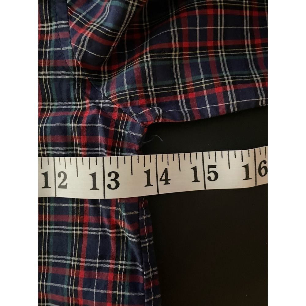 Polo Ralph Lauren Boy Size 5 Plaid Button Down Shirt Navy Red Long Sleeve Cotton - Picture 8 of 11